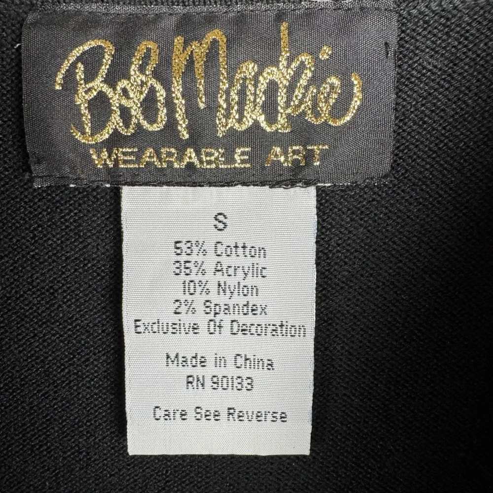 Bob Mackie Wearable Art Womens Size Small Knit Sweater Dress Embellished Jeweled - Picture 3 of 16